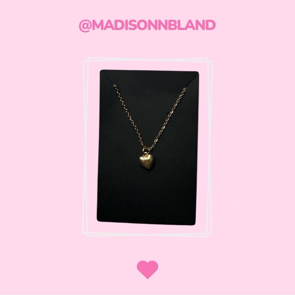 Handcrafted Heart Pendant Necklace - 24K Gold Plated